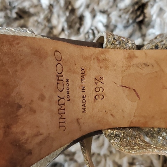 Jimmy Choo Glittering Silver Heels - Picture 2 of 16